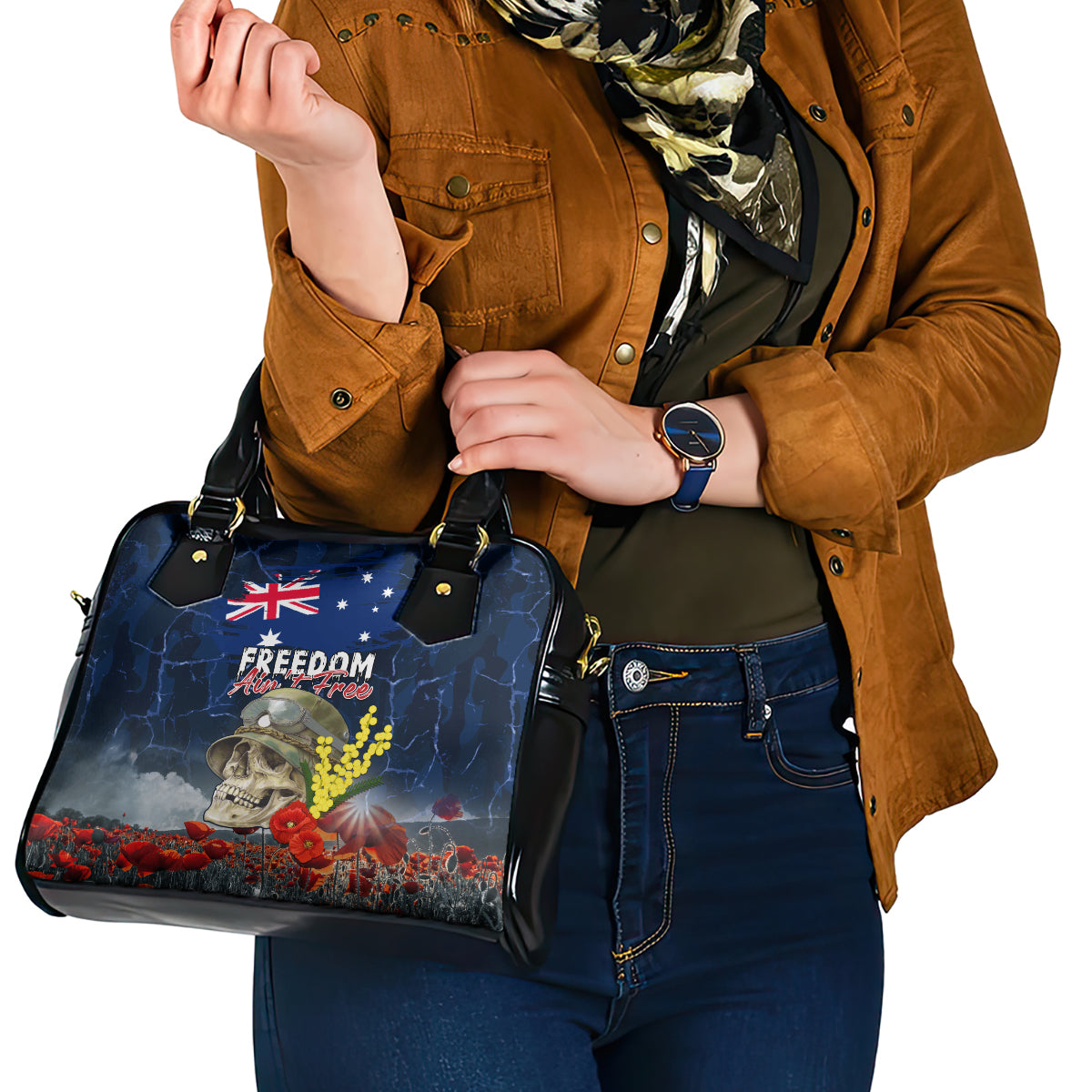 Australia ANZAC Day Shoulder Handbag Freedom Ain't Free