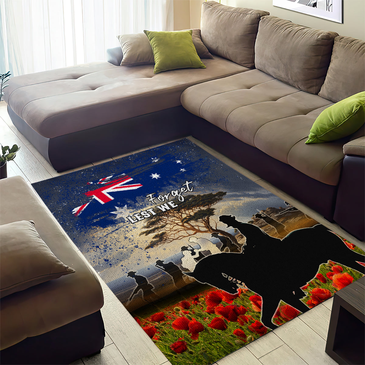 Australia ANZAC Day Area Rug The Lonesome Pine