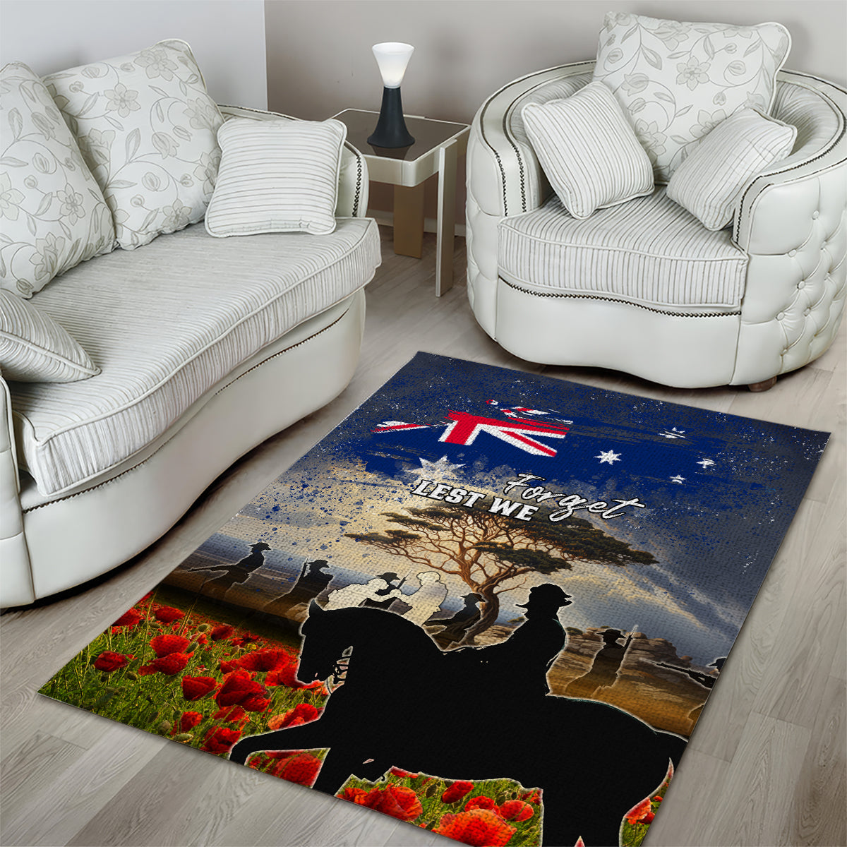 Australia ANZAC Day Area Rug The Lonesome Pine