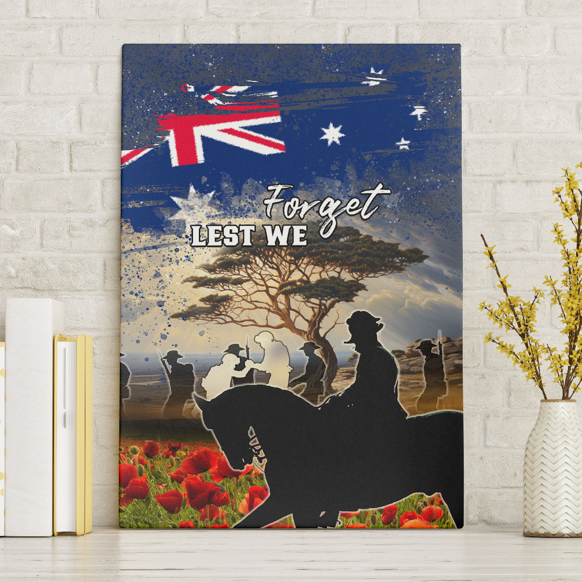 Australia ANZAC Day Canvas Wall Art The Lonesome Pine