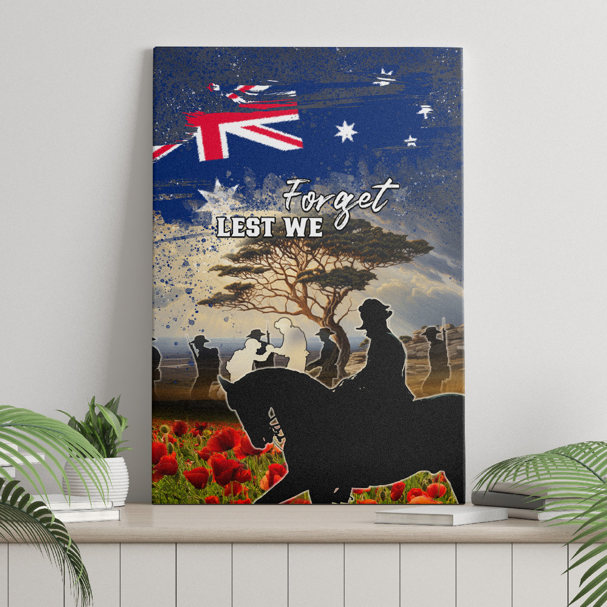 Australia ANZAC Day Canvas Wall Art The Lonesome Pine