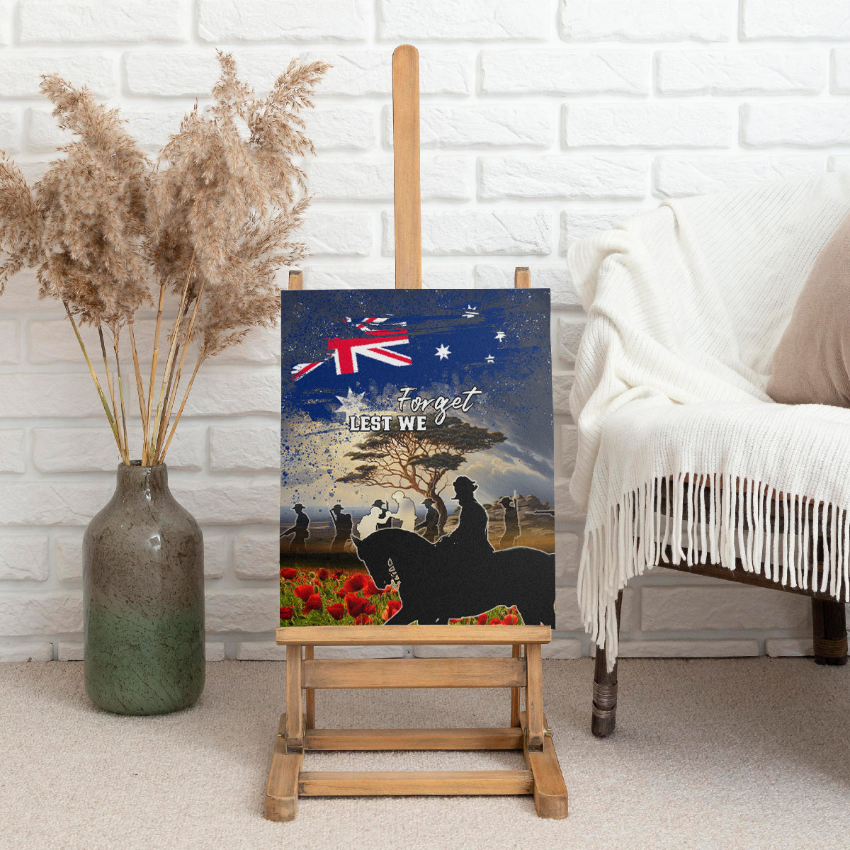 Australia ANZAC Day Canvas Wall Art The Lonesome Pine