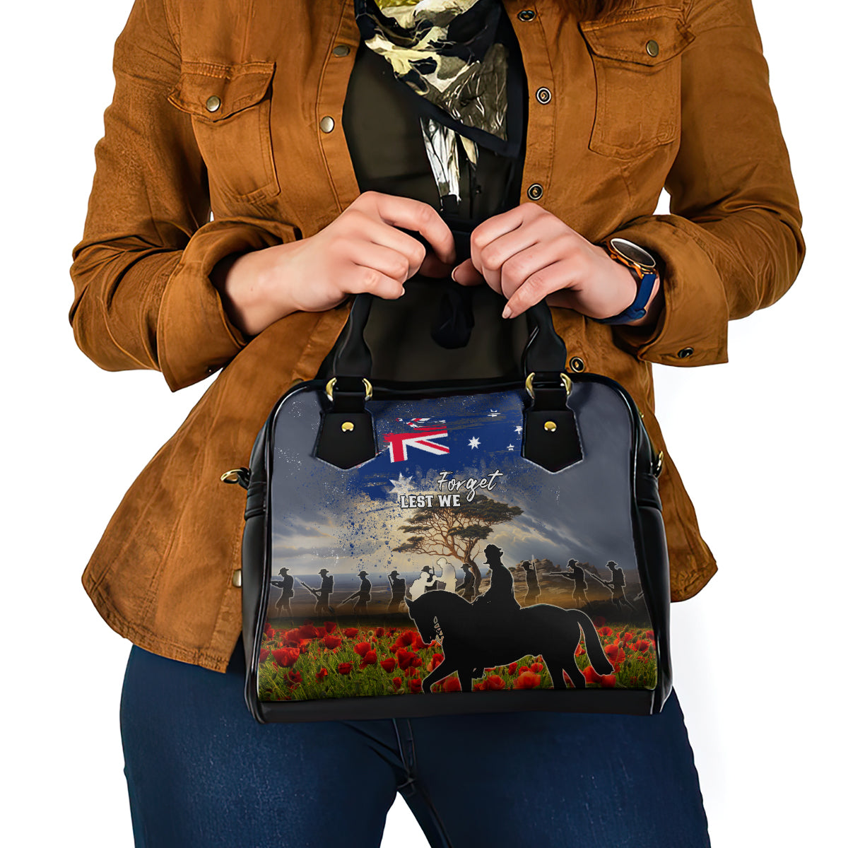 Australia ANZAC Day Shoulder Handbag The Lonesome Pine