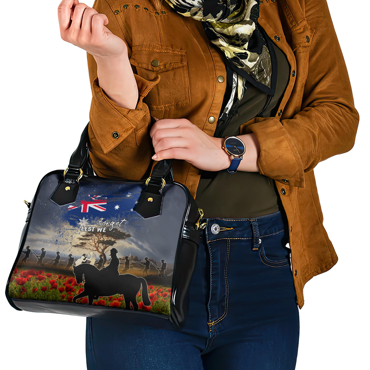 Australia ANZAC Day Shoulder Handbag The Lonesome Pine