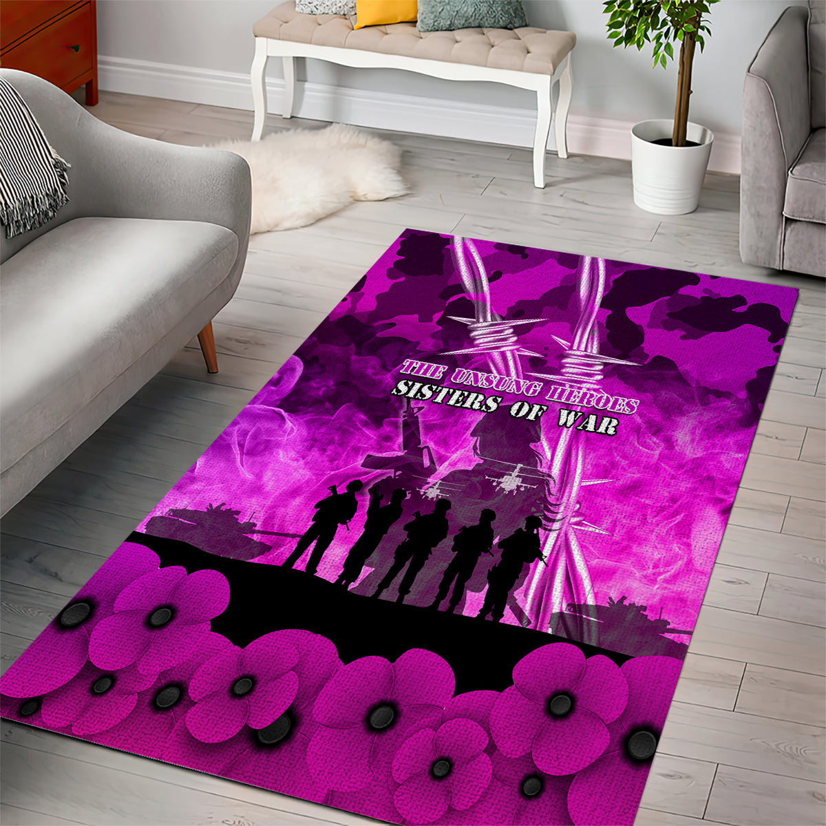 Australia ANZAC Day Area Rug The Unsung Heroes Sisters of War