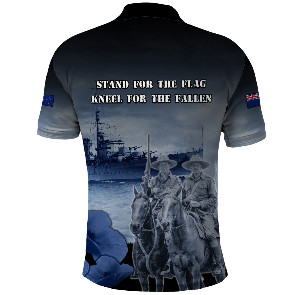 New Zealand ANZAC Day Polo Shirt HMNZS Achilles We Will Remember Them