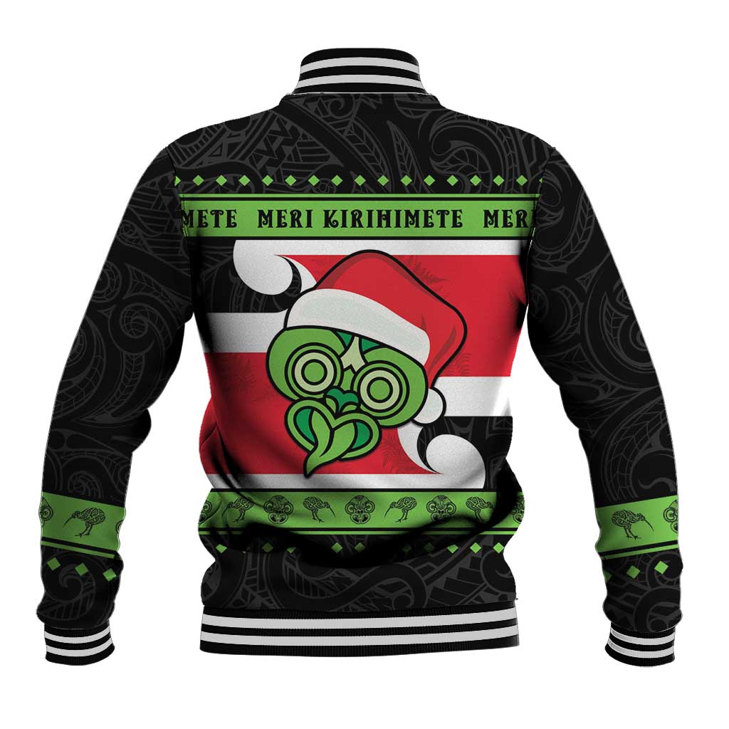 New Zealand Funny Christmas Baseball Jacket Maori Tiki