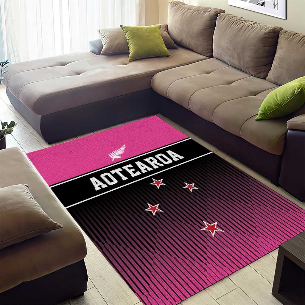 New Zealand Women Cricket Area Rug Pink Simple Style