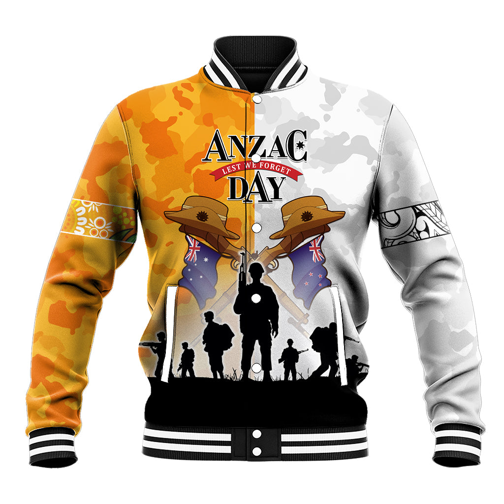 Australia And New Zealand ANZAC Day Baseball Jacket Lest We Forget