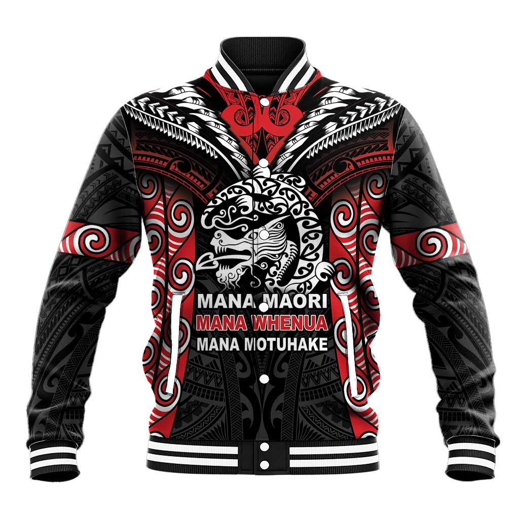 Aotearoa Mana Maori Baseball Jacket Toitu Te Tiriti