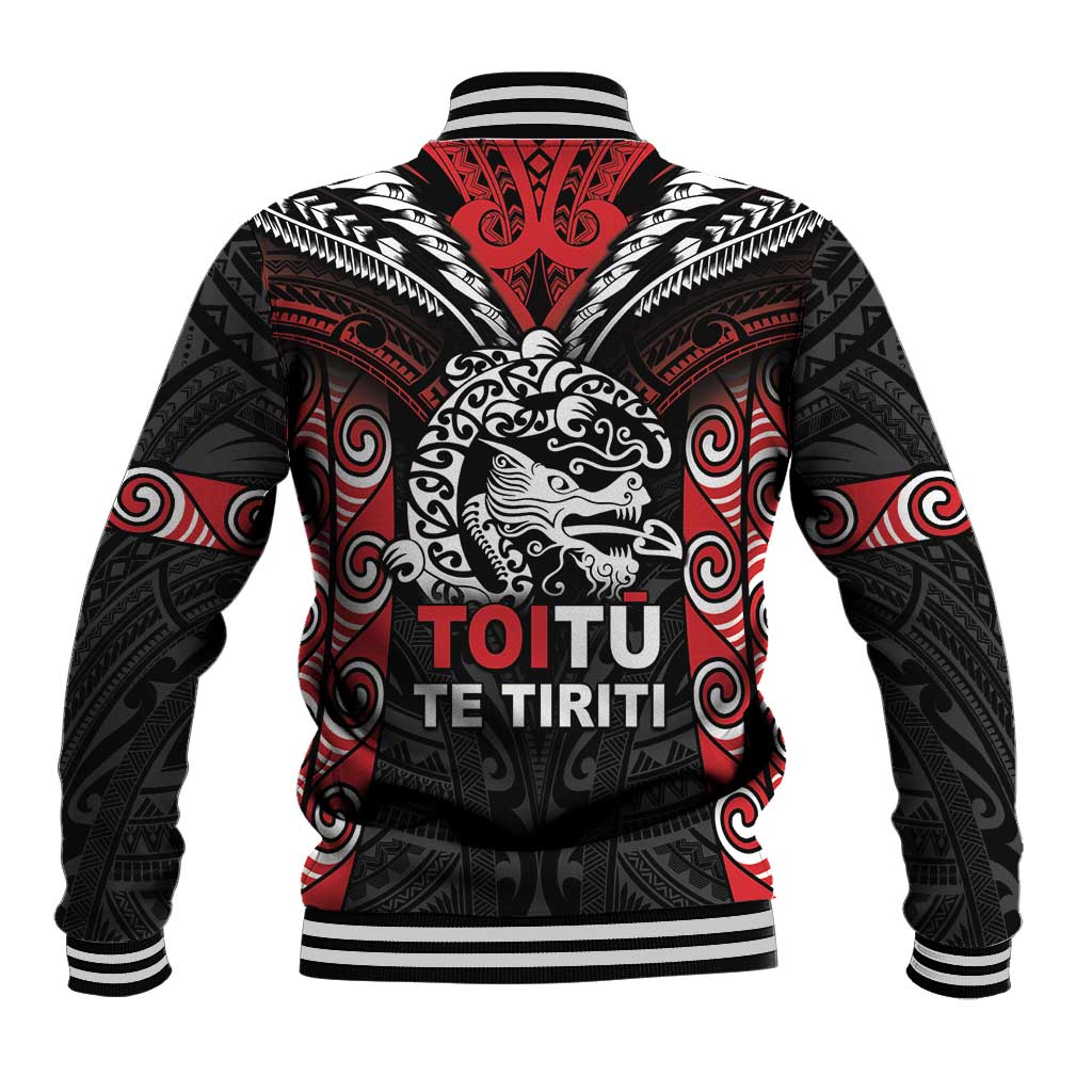 Aotearoa Mana Maori Baseball Jacket Toitu Te Tiriti