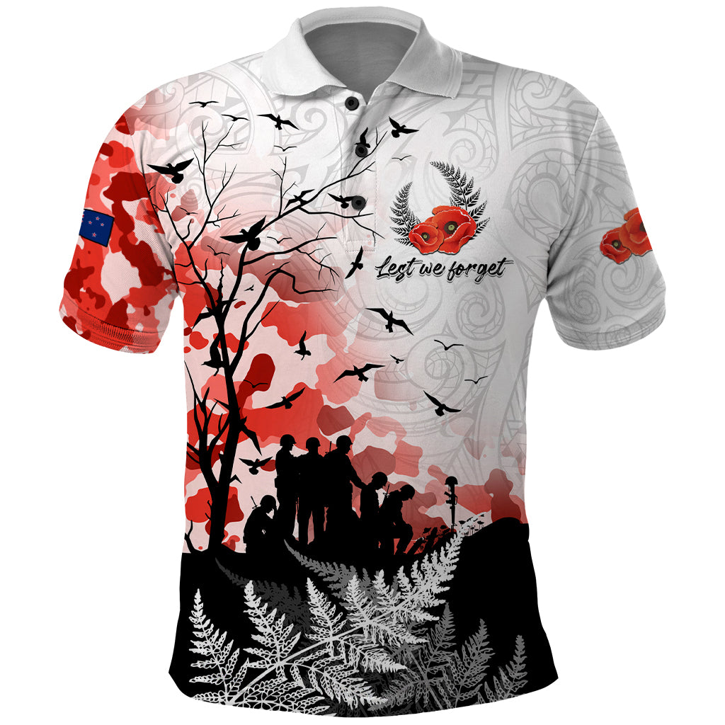 Kei Wareware Tatou New Zealand ANZAC Day Polo Shirt Lest We Forget