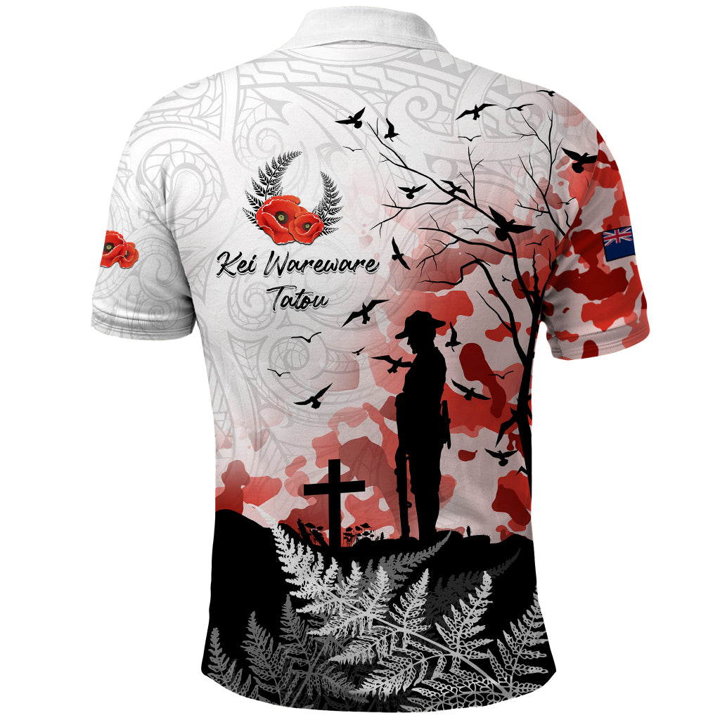 Kei Wareware Tatou New Zealand ANZAC Day Polo Shirt Lest We Forget