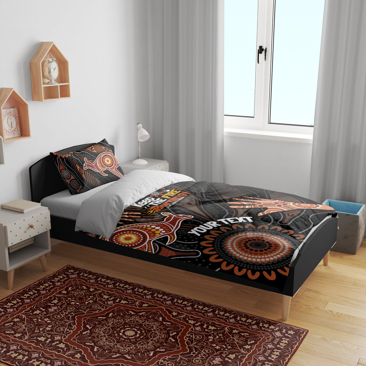 NAIDOC Week 2024 Personalised Bedding Set Aboriginal Hand Stencils