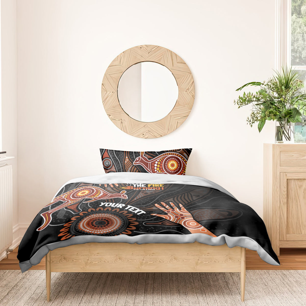 NAIDOC Week 2024 Personalised Bedding Set Aboriginal Hand Stencils