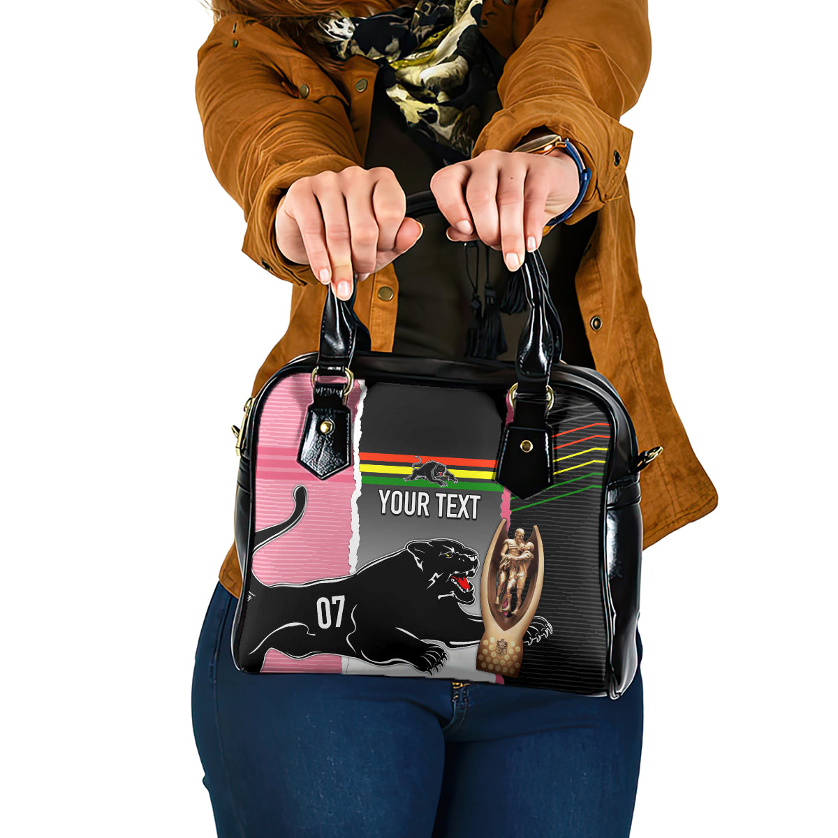 personalised-panther-rugby-nrl-premiers-shoulder-handbag-panther-pride-black-pink-sporty-vibe