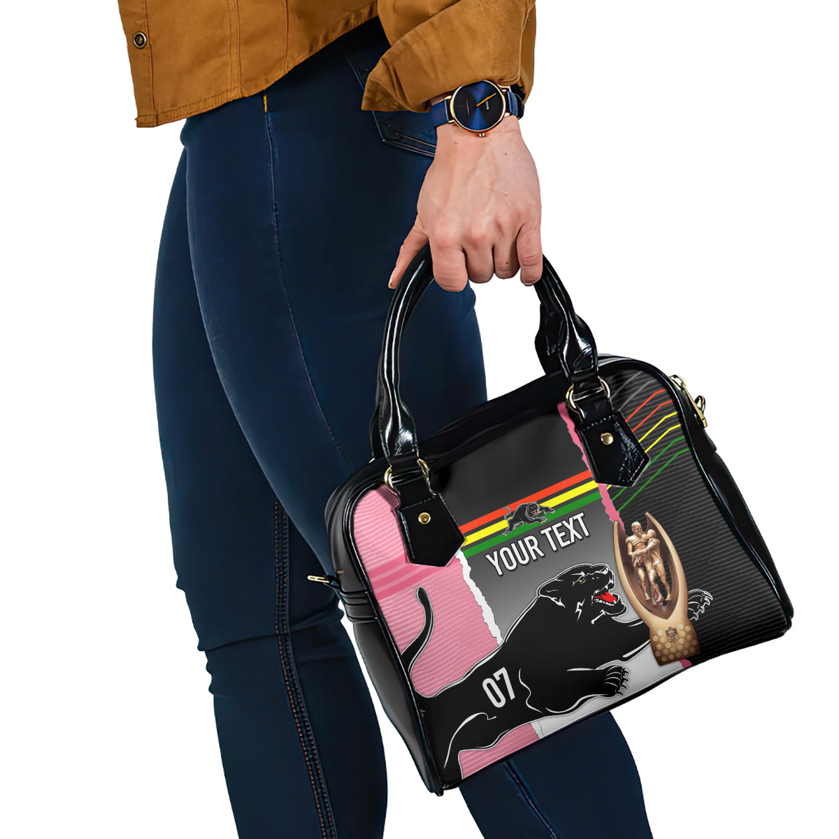 personalised-panther-rugby-nrl-premiers-shoulder-handbag-panther-pride-black-pink-sporty-vibe