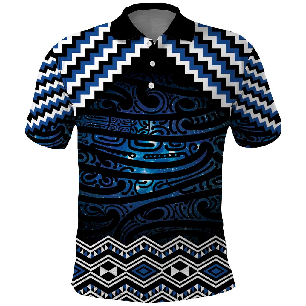 New Zealand Matariki Polo Shirt Galaxy Styled Taniko