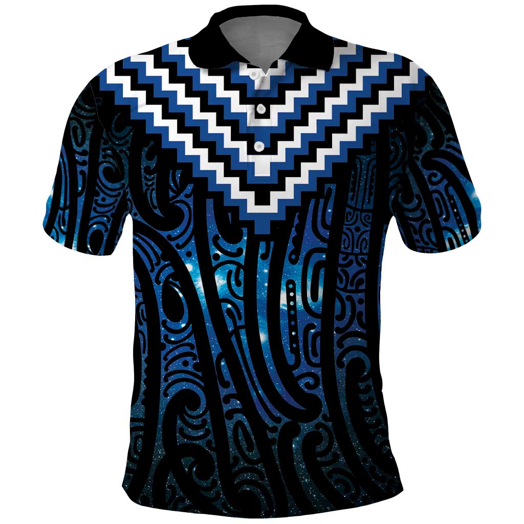 New Zealand Matariki Polo Shirt Galaxy Poutama Motifs