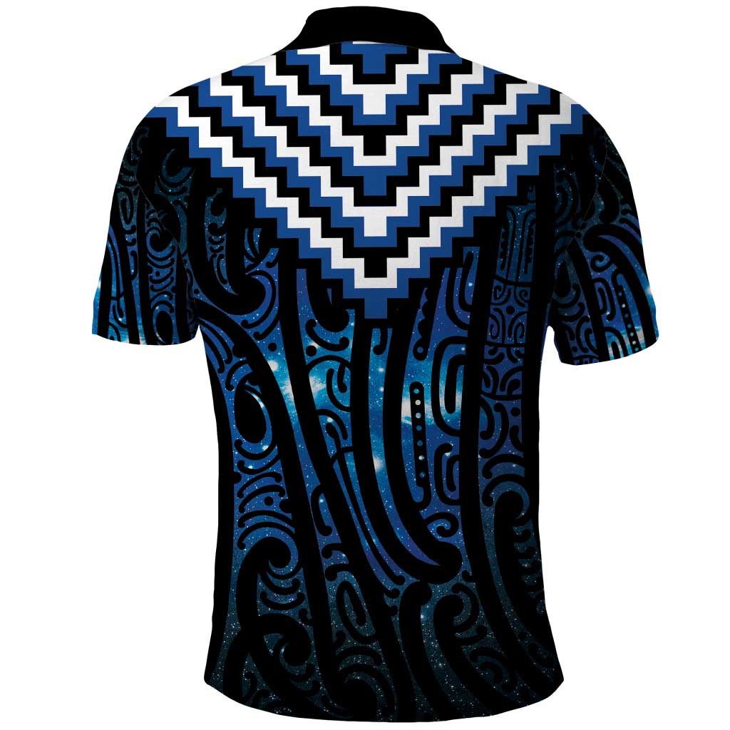 New Zealand Matariki Polo Shirt Galaxy Poutama Motifs