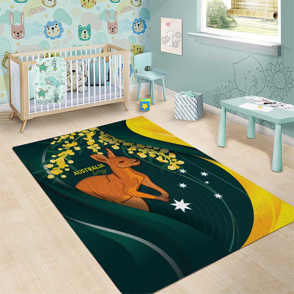 Australia Day Area Rug Kangaroo National Color