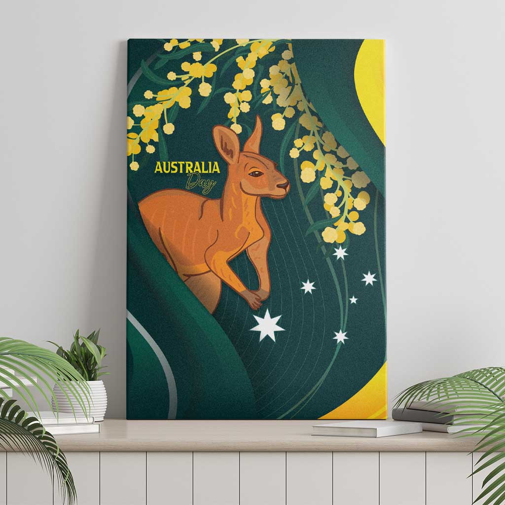 Australia Day Canvas Wall Art Kangaroo National Color