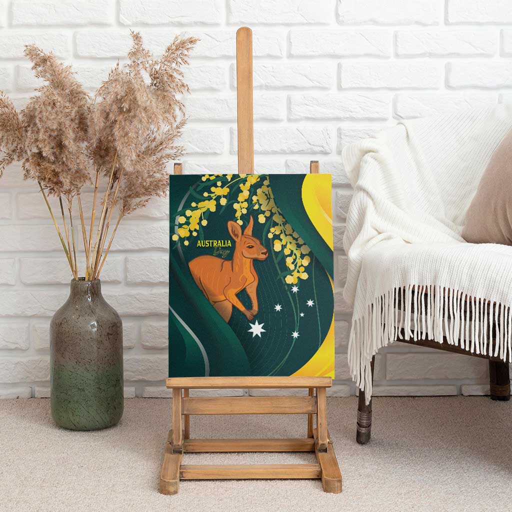 Australia Day Canvas Wall Art Kangaroo National Color