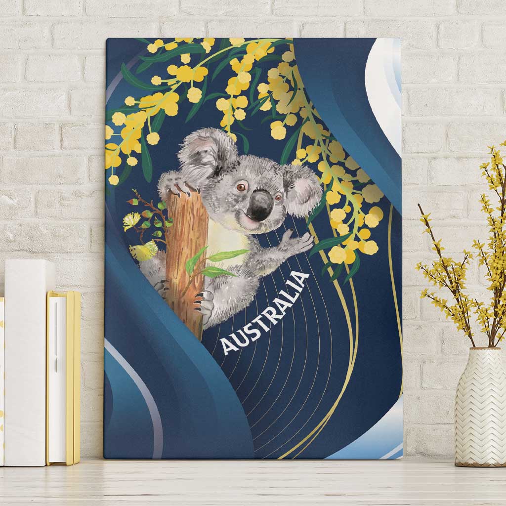 Australia Day Canvas Wall Art Koala Blue Modern Vibe