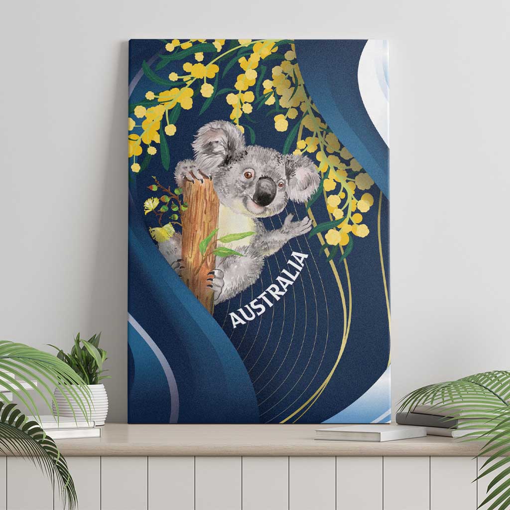 Australia Day Canvas Wall Art Koala Blue Modern Vibe