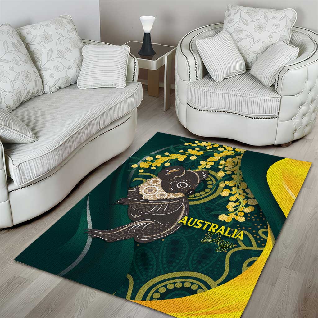 Australia Day Area Rug Koala Aboriginal Art