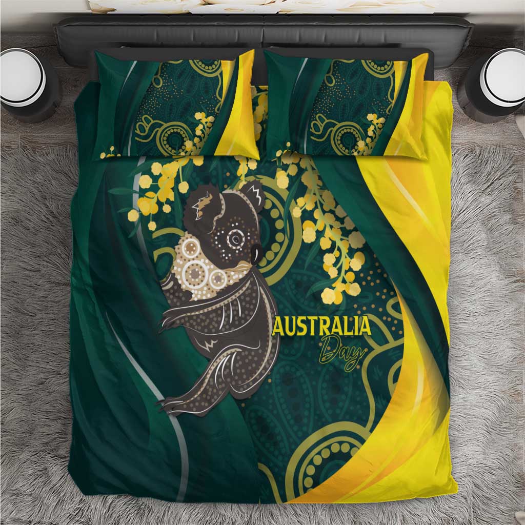 Australia Day Bedding Set Koala Aboriginal Art