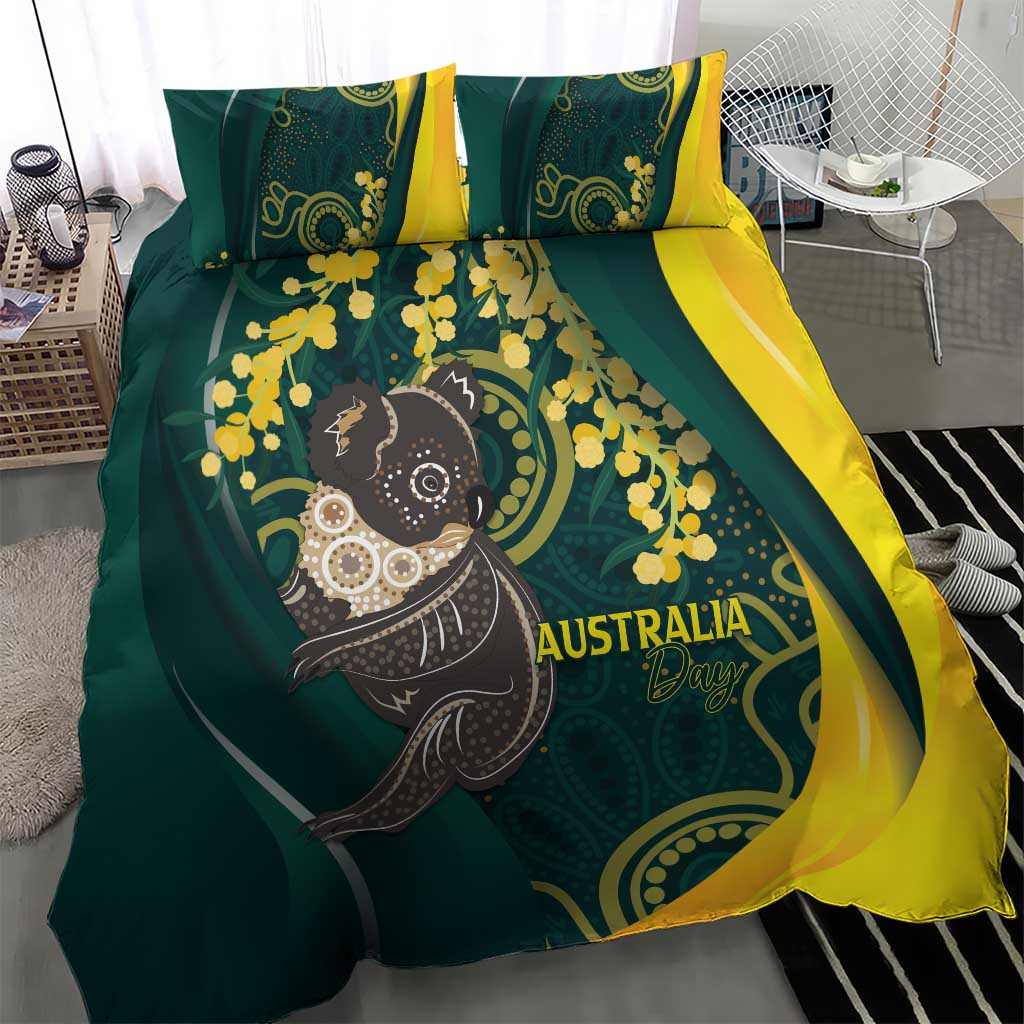 Australia Day Bedding Set Koala Aboriginal Art