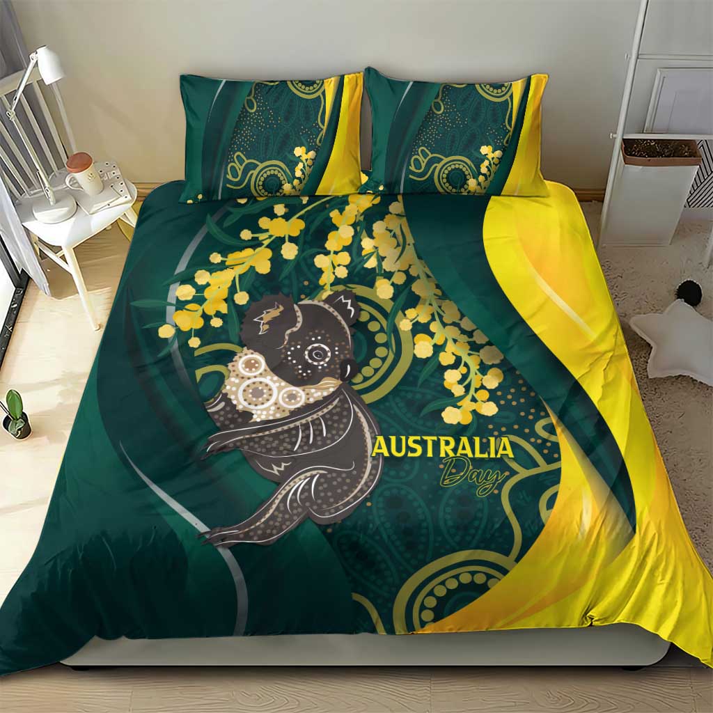 Australia Day Bedding Set Koala Aboriginal Art