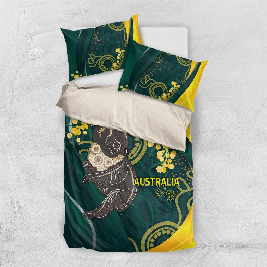 Australia Day Bedding Set Koala Aboriginal Art