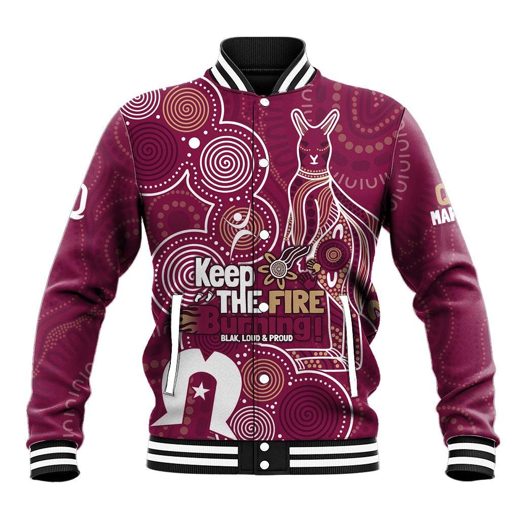 NAIDOC Week Baseball Jacket QLD Maroons Kangaroo