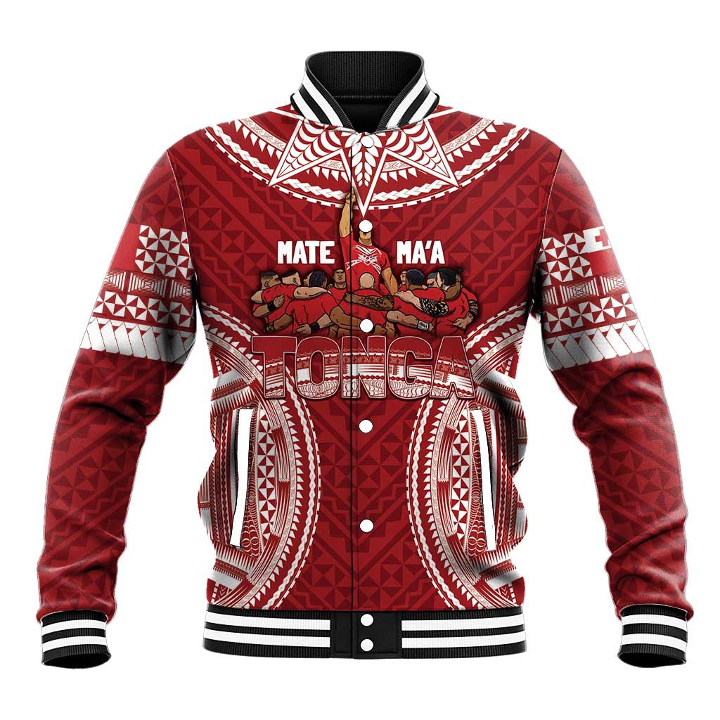 Personalized Mate Maa Tonga Rugby Baseball Jacket Ofa Atu Tonga