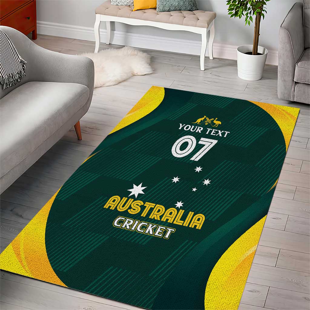 Australia Cricket Custom Area Rug GO Aussie - Modern Motif