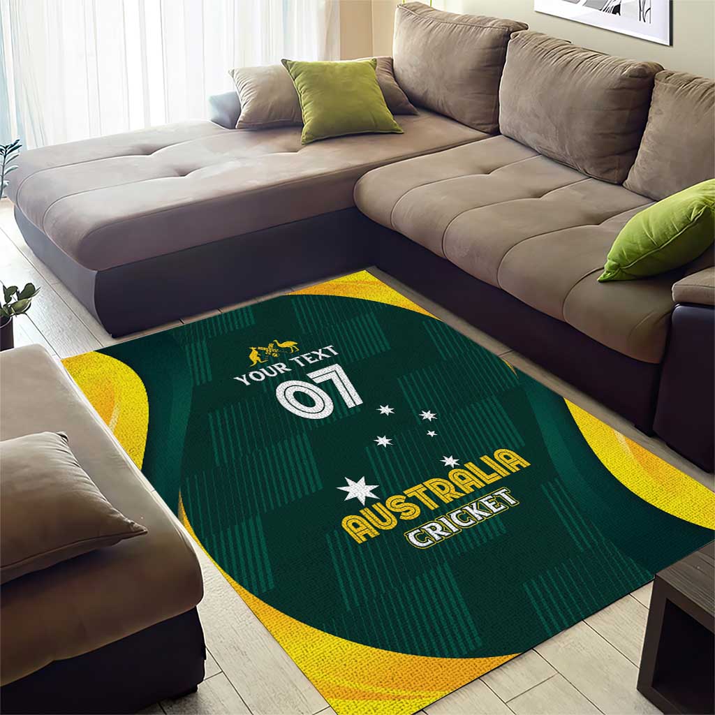 Australia Cricket Custom Area Rug GO Aussie - Modern Motif