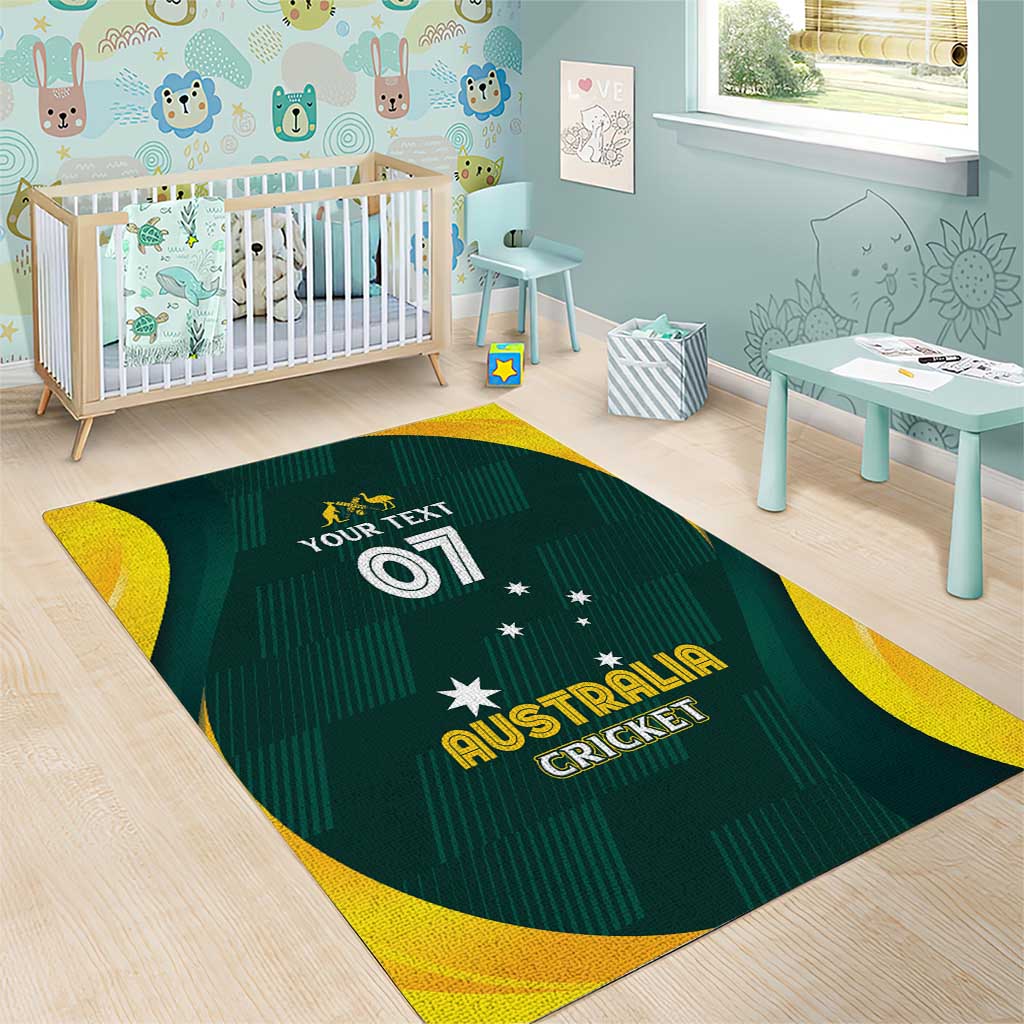 Australia Cricket Custom Area Rug GO Aussie - Modern Motif