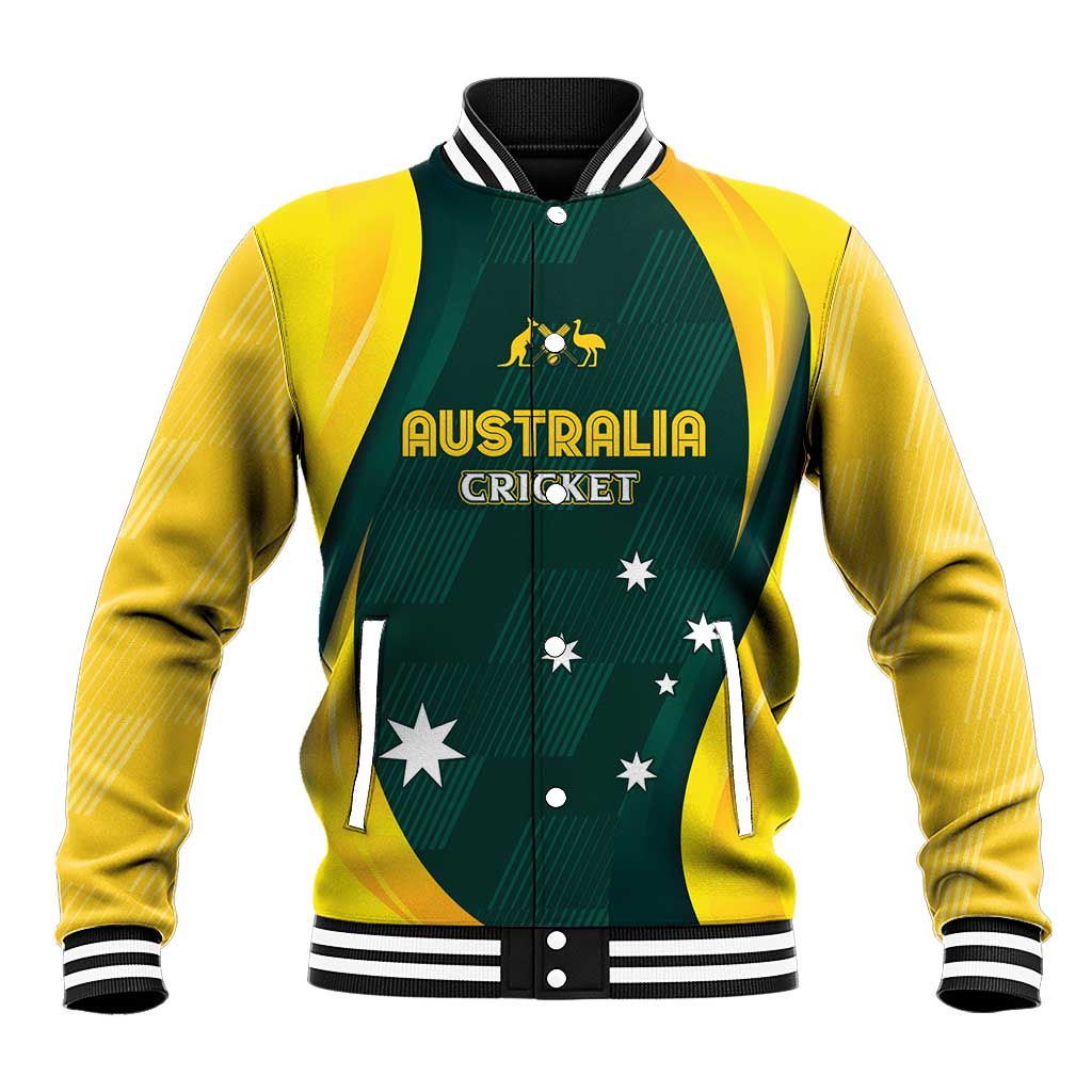 Australia Cricket Custom Baseball Jacket GO Aussie - Modern Motif