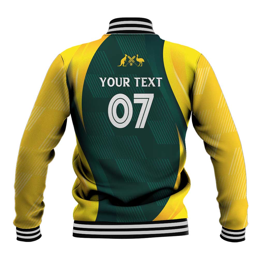 Australia Cricket Custom Baseball Jacket GO Aussie - Modern Motif