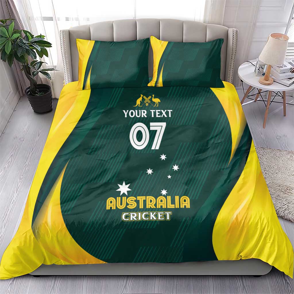 Australia Cricket Custom Bedding Set GO Aussie - Modern Motif