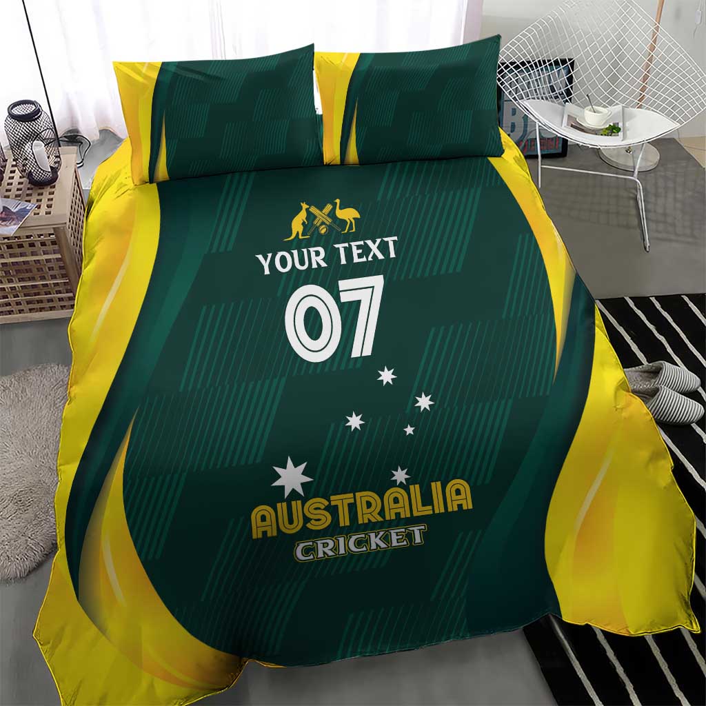 Australia Cricket Custom Bedding Set GO Aussie - Modern Motif