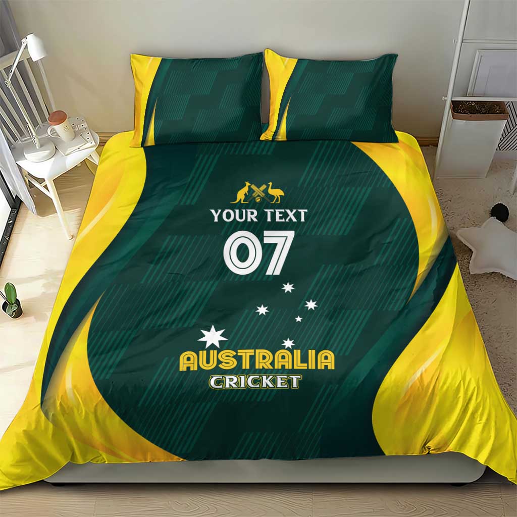 Australia Cricket Custom Bedding Set GO Aussie - Modern Motif