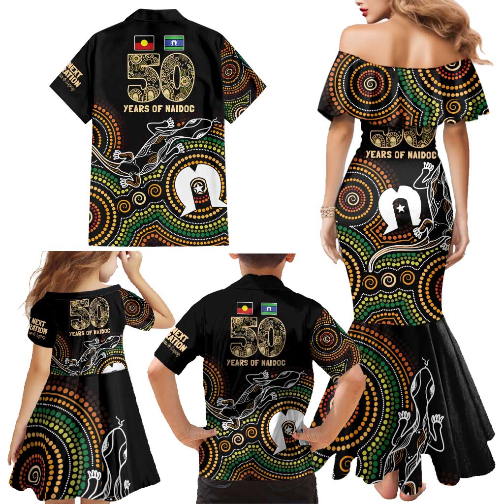 50 Years of NAIDOC Week Indigenous Family Matching Mermaid Dress and Hawaiian Shirt Honor The Past - Grace The Present