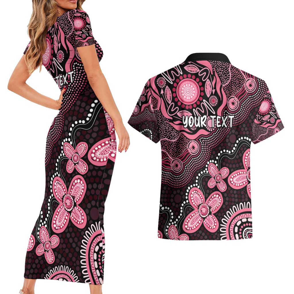 Honoring 50 Years of NAIDOC 2025 Personalised Couples Matching Short Sleeve Bodycon Dress and Hawaiian Shirt Pink Power
