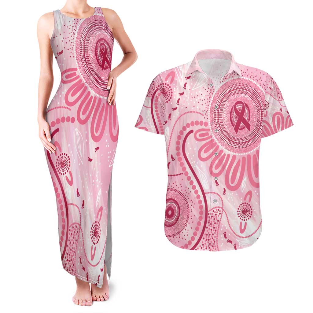NAIDOC Week 2025 Indigenous Couples Matching Tank Maxi Dress and Hawaiian Shirt Breast Cancer Pink Ribbon