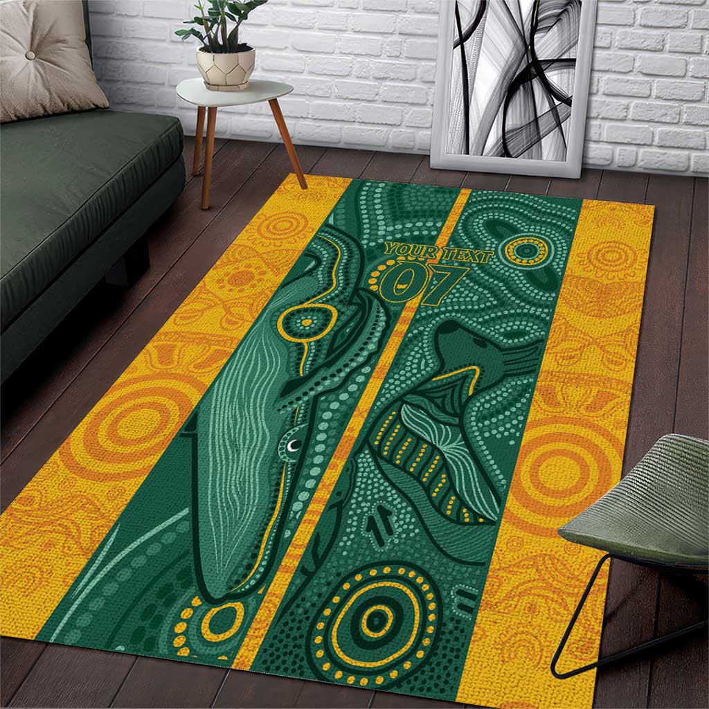 Australia 2024 Custom Area Rug Aboriginal GO Team Aussie