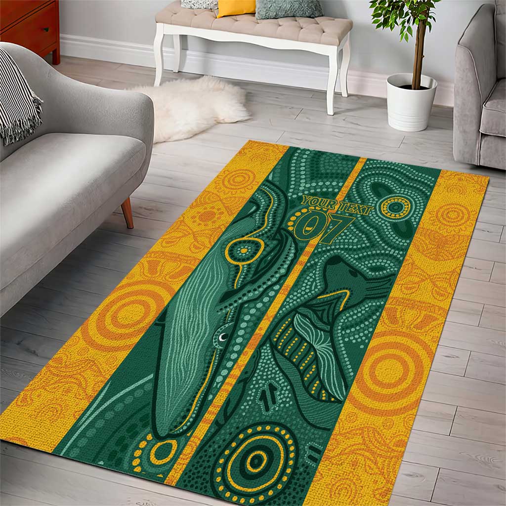 Australia 2024 Custom Area Rug Aboriginal GO Team Aussie