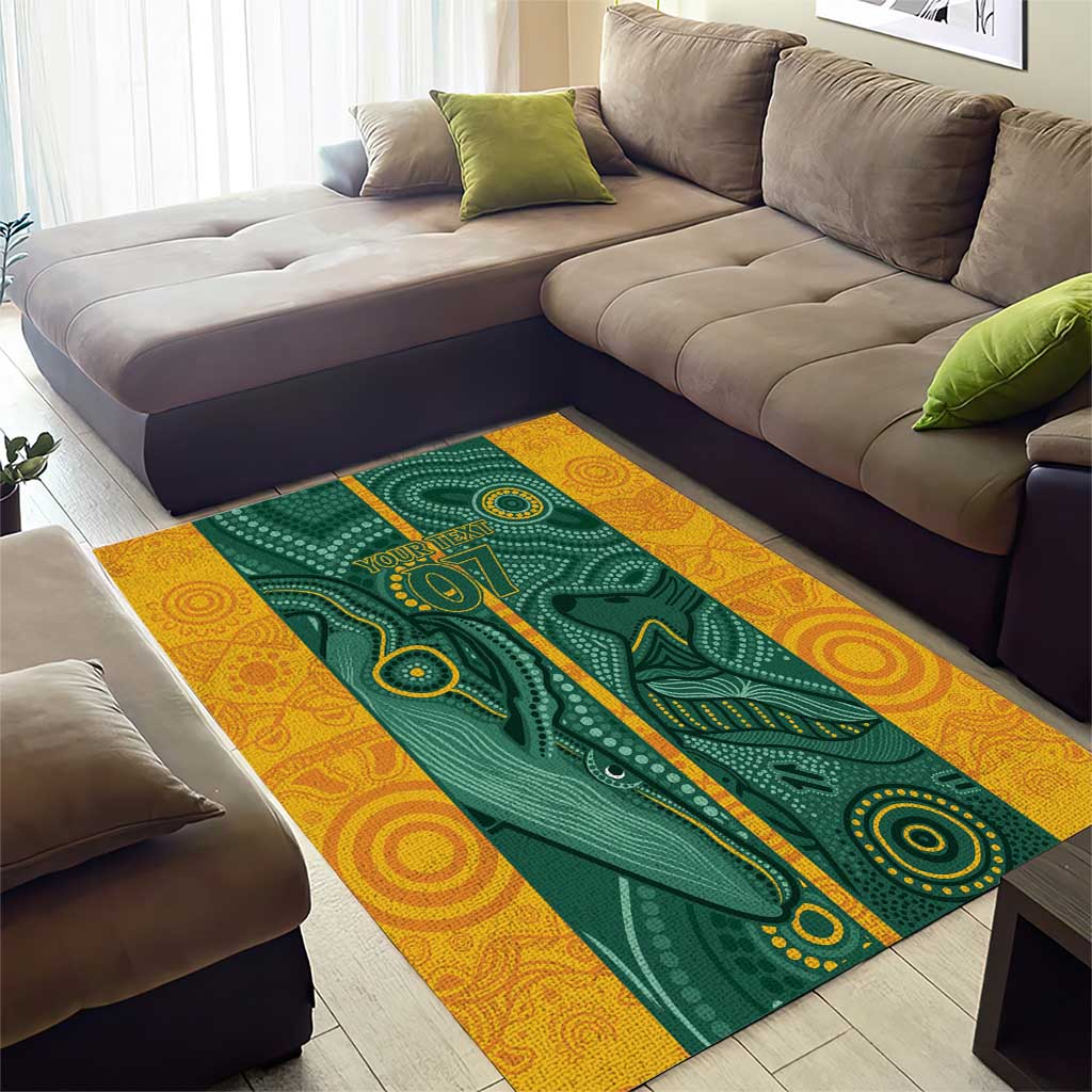 Australia 2024 Custom Area Rug Aboriginal GO Team Aussie